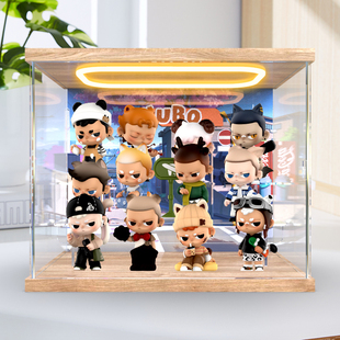 回形灯亚克力收纳盒适用POPMART泡泡玛特KUBO每时每刻系列手办