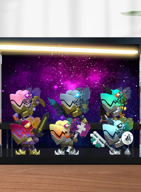 适用WASATOY变色龙盲盒场景展示盒梦想新大陆潮玩手办收纳防尘罩