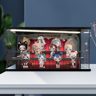 适用 POPMART泡泡玛特 TINYTINY 开场白系列手办灯光亚克力收纳盒