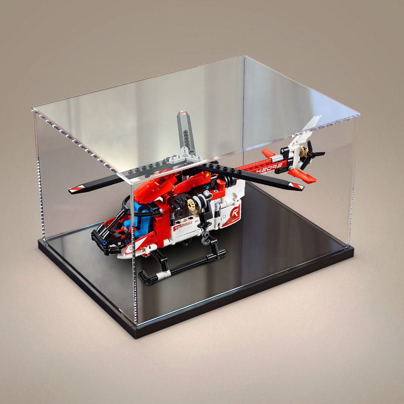 亚克力高清42092 救援直升机动漫模型拼装透明防尘罩收纳盒子