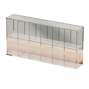 挂墙收纳柜适用泡泡玛特防尘罩盲盒收纳展示架娃娃Molly亚克力盒