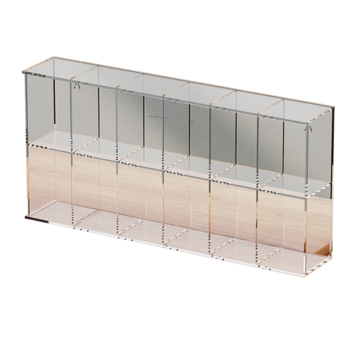 挂墙收纳柜适用泡泡玛特防尘罩盲盒收纳展示架娃娃Molly亚克力盒