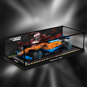 F1方程式 亚克力收纳盒适用 42141 赛车防尘罩迈凯伦木纹展示盒