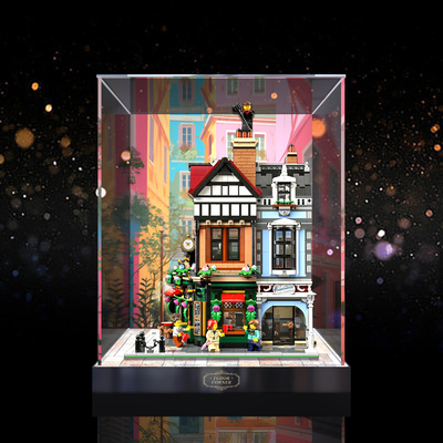 亚克力高清收纳盒适用乐高10350复古英伦街角ICONS系列街景展示盒