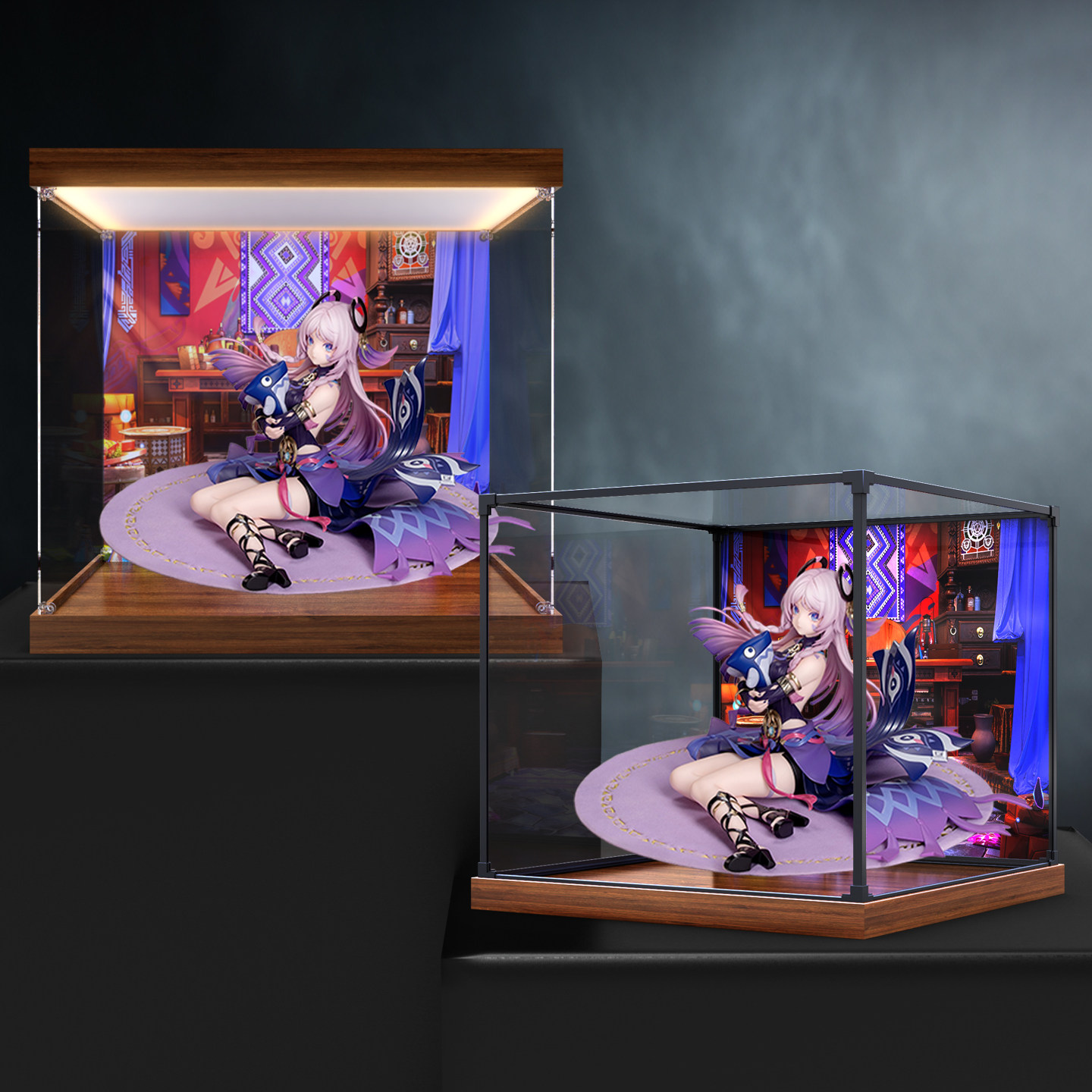 适用 Myethos 原神 茜特菈莉·白星黑曜 手办亚克力彩绘款收纳盒