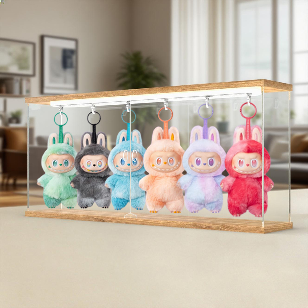 拉布布挂件展示盒挂装透明labubu毛绒公仔玩偶手办盲盒收纳展示架