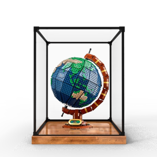 亚克力拼装玩具罩适用乐高21332 地球仪积木模型防尘收纳柜展示盒