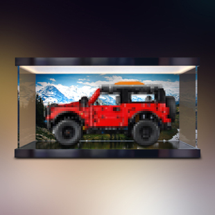 灯箱高清亚克力展示盒适用于乐高42213福特烈马SUV模型收纳防尘罩