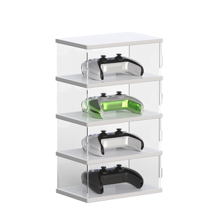 ps5手柄手机支架通用ps4xbox收纳盒switch桌面收纳展示盒带门