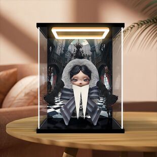 回型灯收纳盒适用泡泡玛特星期三毛绒公仔挂件奈弗莫尔学院校服版