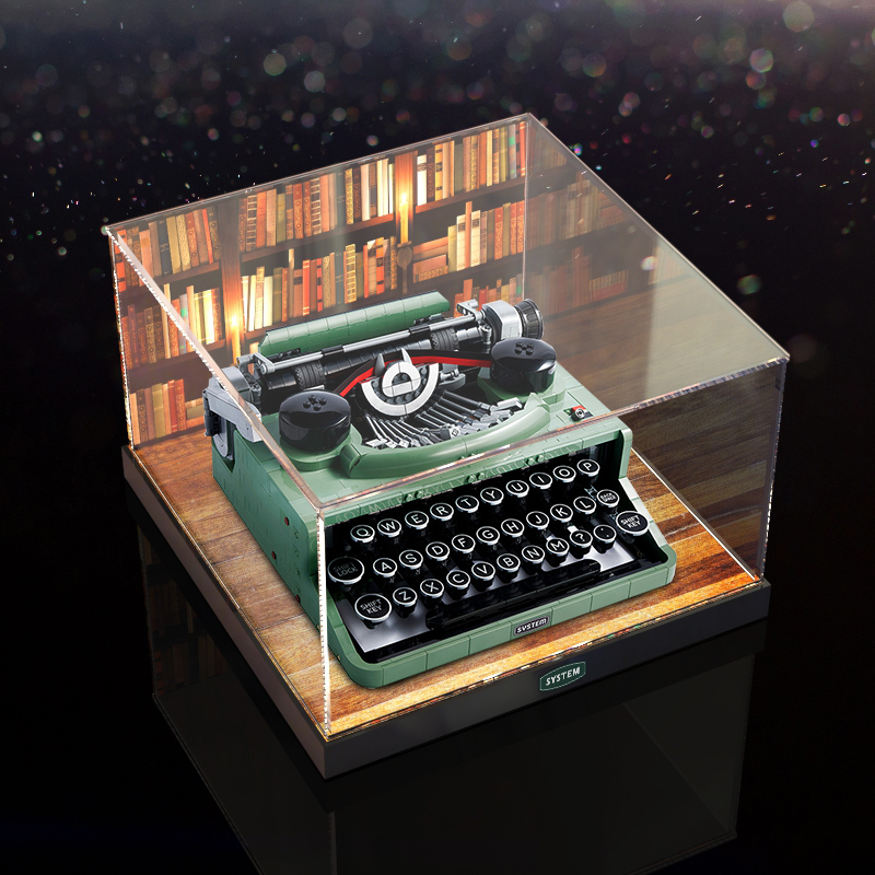 防尘适用打字机拼装展示罩收纳盒