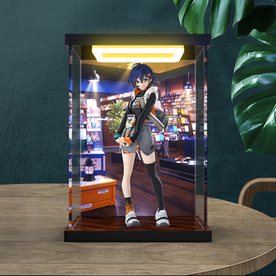 灯光亚克力展示盒适用POP UP PARADE SP绝区零 铃 手办模型收纳盒