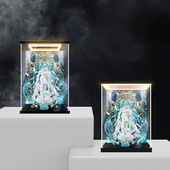 米山舞 冰鹏适用GSC 初音未来 手办模型亚克力带灯背景彩绘收纳盒