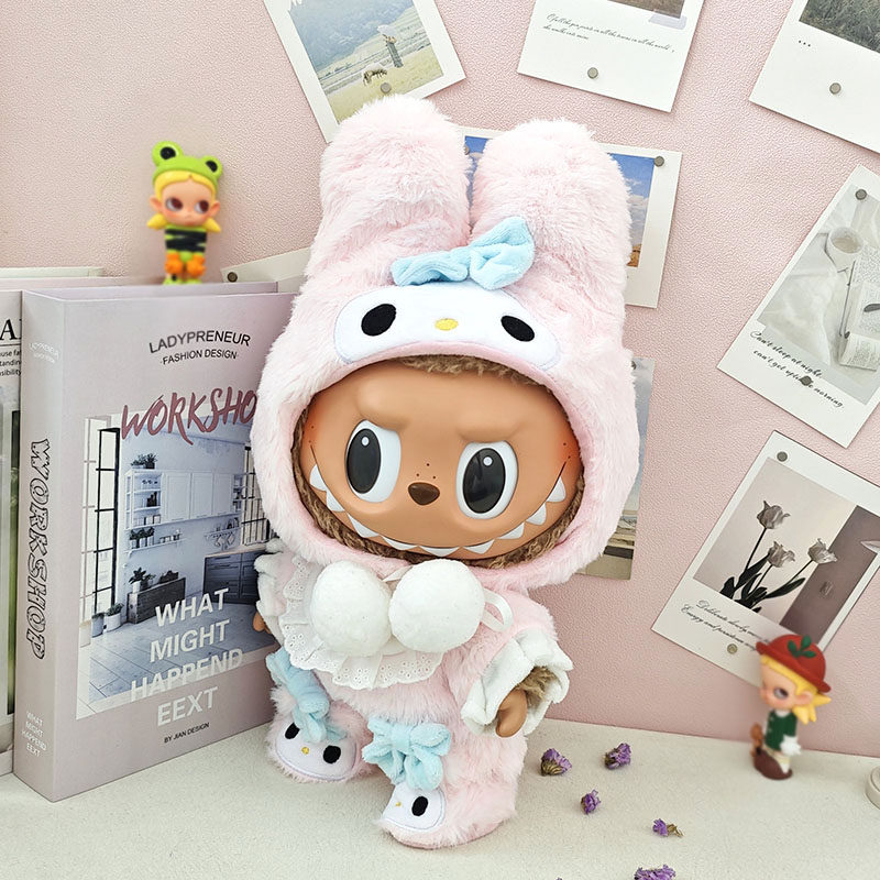 娃衣适用37厘米拉布布着替Labubu搪胶毛绒玩偶卡通连体装替换服饰,模玩/动漫/周边/娃圈三坑/桌游,棉花娃娃/毛绒玩具娃衣,淘宝优惠券,粉丝福利购,淘宝优惠卷