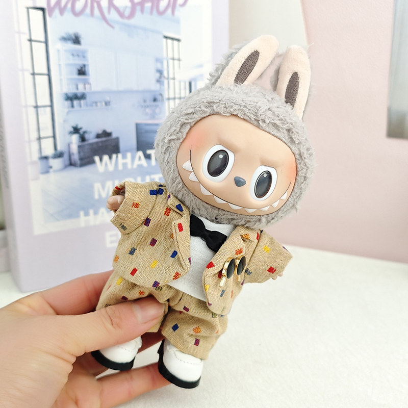 【仅售衣服】17厘米拉布布挂件着替盲盒Labubu毛绒钥匙扣娃衣套装,模玩/动漫/周边/娃圈三坑/桌游,棉花娃娃/毛绒玩具娃衣,淘宝优惠券,粉丝福利购,淘宝优惠卷
