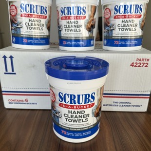 ITW SCRUBS工业汽修船舶去重油污焦油石墨免洗无水桶装湿巾42272