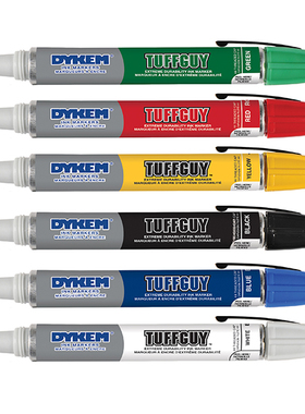 清库美DYKEM TUFF GUY耐油污耐冷却剂耐切削液油性笔阀门式记号笔