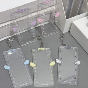 新款创意ins风天使翅膀人生四格卡片保护收纳展示送友亚克力卡套