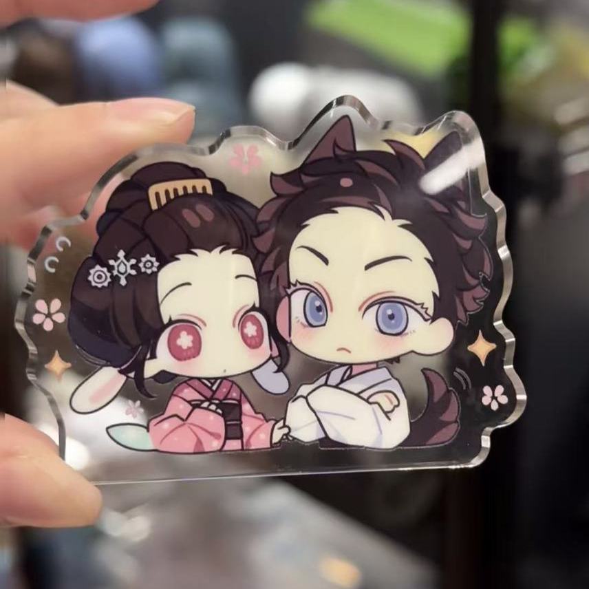 新款鬼灭之刃周边狛治恋雪方砖狛恋创意亚克力立牌挂饰收藏送礼