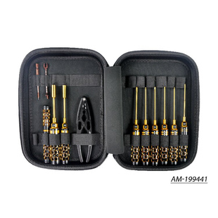 ARROWMAX黑金蜂窝轻量式 1/10越野工具套装12pcs 带包 AM-199441