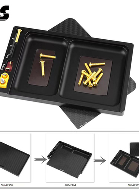 RS红蜘蛛 模型车零配件收纳盒 带磁性螺丝盒 T插XT60插头焊台 R95