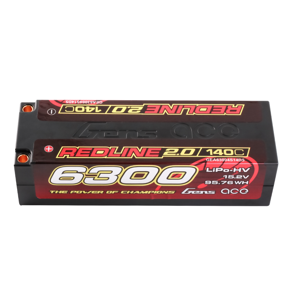 格氏ACE REDLINE 2.0 竞赛系列高压电池 4S1P 140C 15.2V 6300mAh