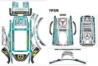 Team C Sanwa Futaba 4PX/7PX/7PXR/10PX Sanwa M17 遙控器貼紙