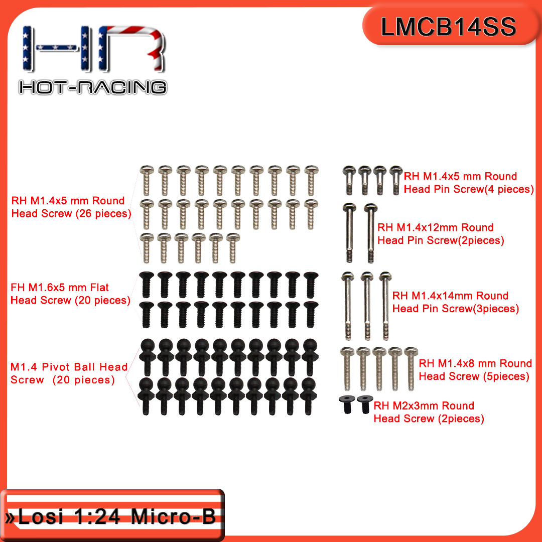 HRLosi124MicroB不锈钢全车螺丝