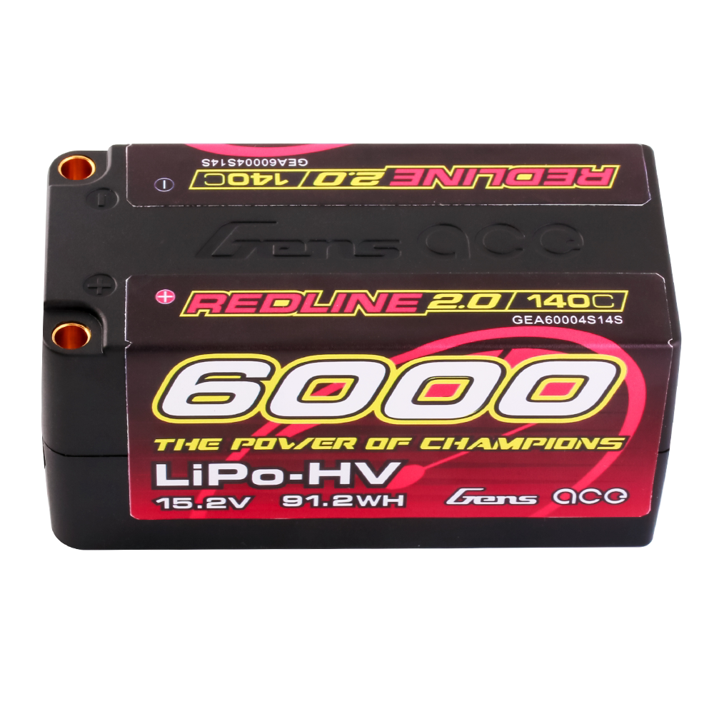 格氏ACE REDLINE 2.0 竞赛系列高压电池 4S2P 140C 15.2V 6000mAh