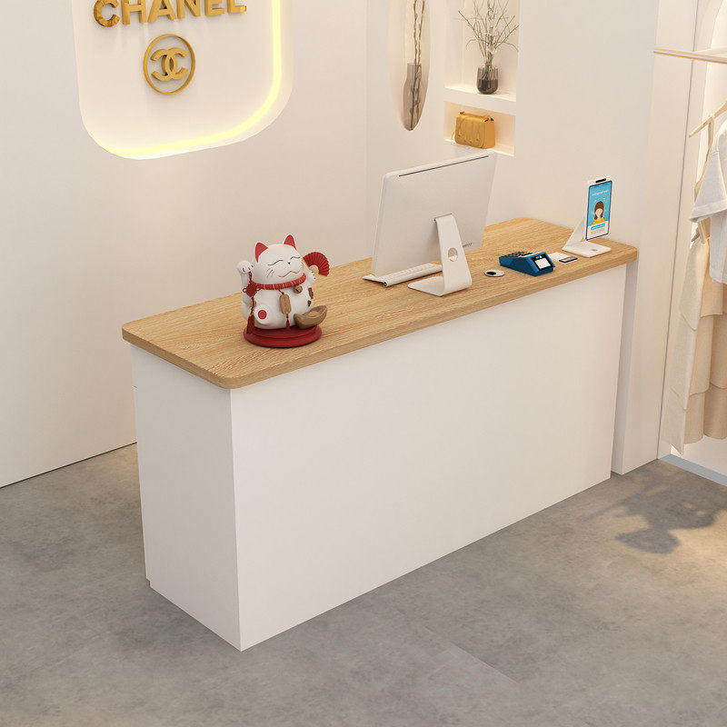 香港澳门包邮奶油风服装店吧台小型收银柜台商铺前台柜台简约打包