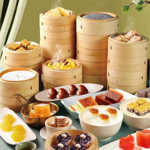 广式茶点白糖桂花糕半成品糕点茶楼小吃广式早茶营养早餐食品