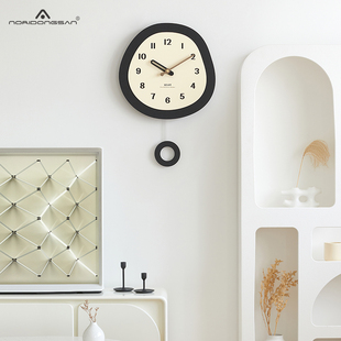 Noridongsan现代简约挂钟客厅2025款 网红餐厅钟表高级感极简时钟