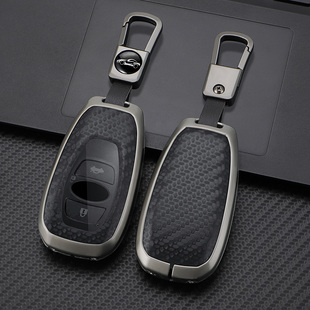 适用于斯巴鲁钥匙套XV森林人傲虎力狮BRZ高档皮车钥匙包扣金属壳
