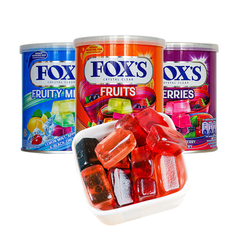 印尼进口零食FOXS水晶糖雀巢霍士福克斯什锦水果糖送礼一口甜蜜