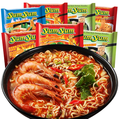进口yumyum冬阴功方便面酸辣虾味