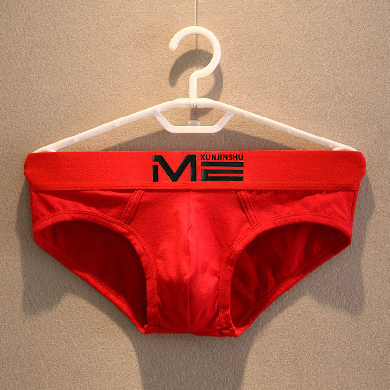 男士大红三角裤纯棉透气个性潮青年内裤男低腰性感三角短裤头红色,运动服/休闲服装,运动内裤,淘宝优惠券,粉丝福利购,淘宝优惠卷