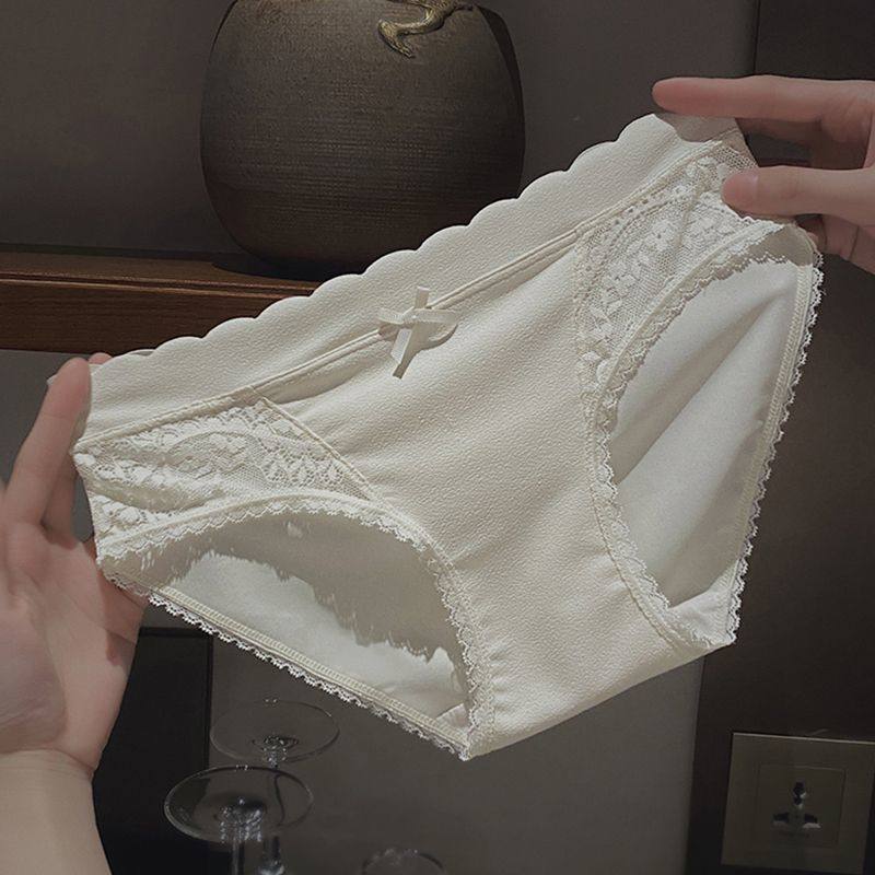 性感内裤女士纯棉全棉裆纯欲白色小仙女生蕾丝2025新夏薄款三角裤