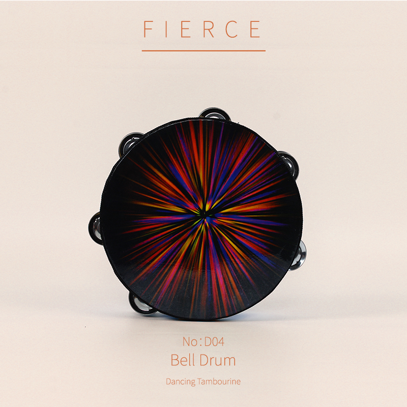 三重吕双排铃鼓彩色舞蹈道具