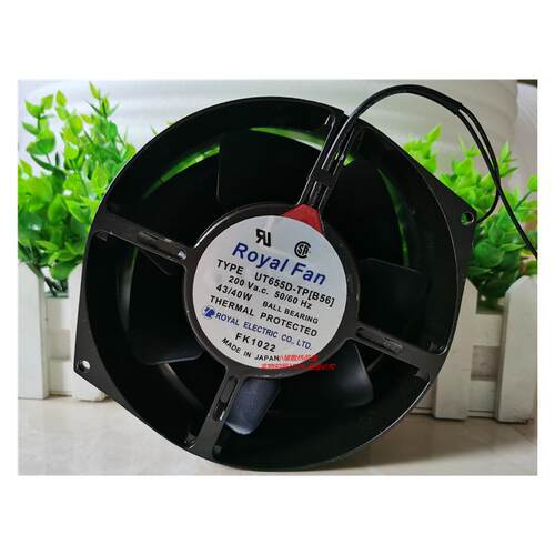 全新ROYALFAN UT655D-TP[B56] 200V 43W/40W 全金属耐高温风扇