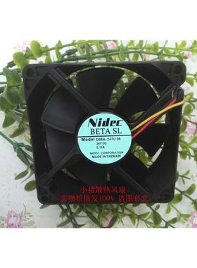 原装 Nidec BETASL D08A-24TU 06 24V 0.11A 8CM 8025 变频器风扇
