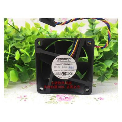FOXCONN富士康 PVA060G12L 12V 6CM 60*25M PWM 4线 超静音风扇