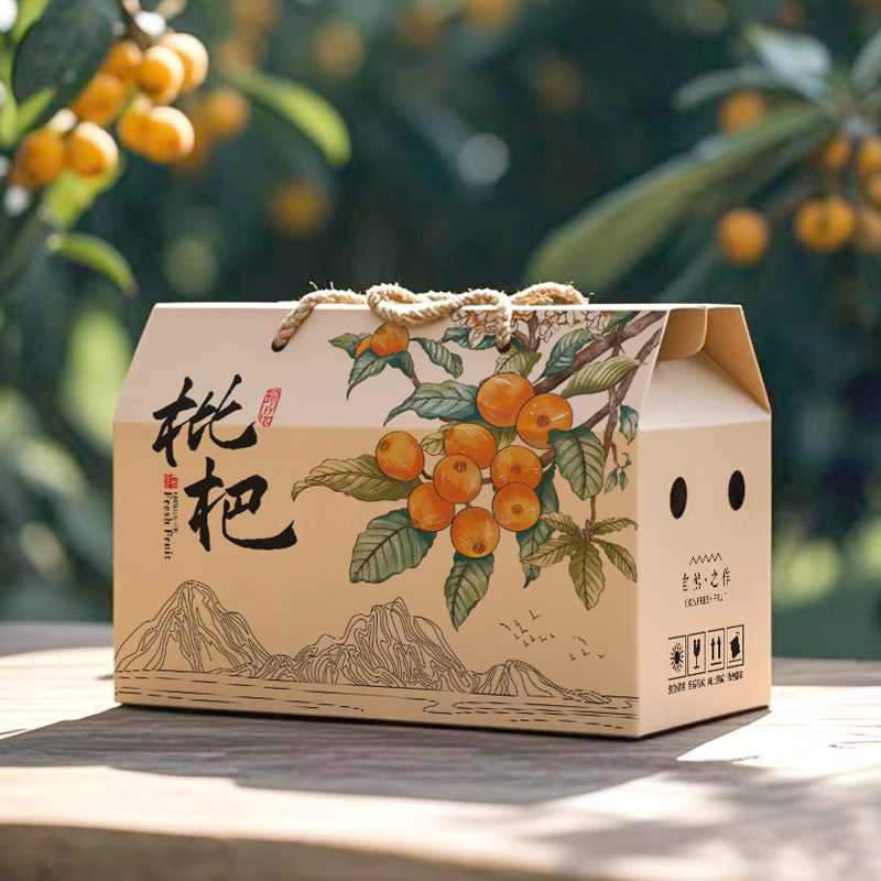 枇杷礼盒空盒米易枇杷包装箱青种枇杷纸箱子5/10斤白玉枇杷包装盒