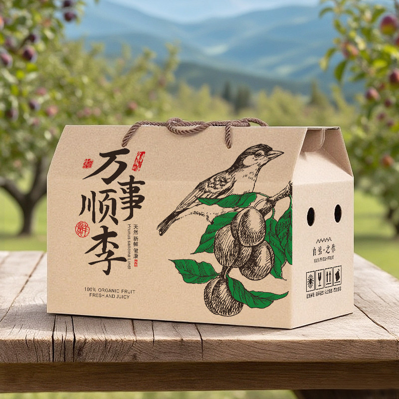李子包装盒礼盒三华李子包装箱蜂糖李礼盒包装5/10斤桃形李包装盒