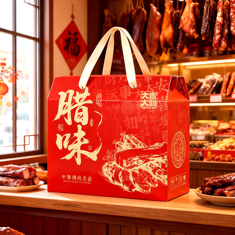 土特产腊味风干鸡礼盒空盒子腊肉香肠包装盒礼品盒腊肠包装盒礼盒,包装,礼品盒,淘宝优惠券,粉丝福利购,淘宝优惠卷