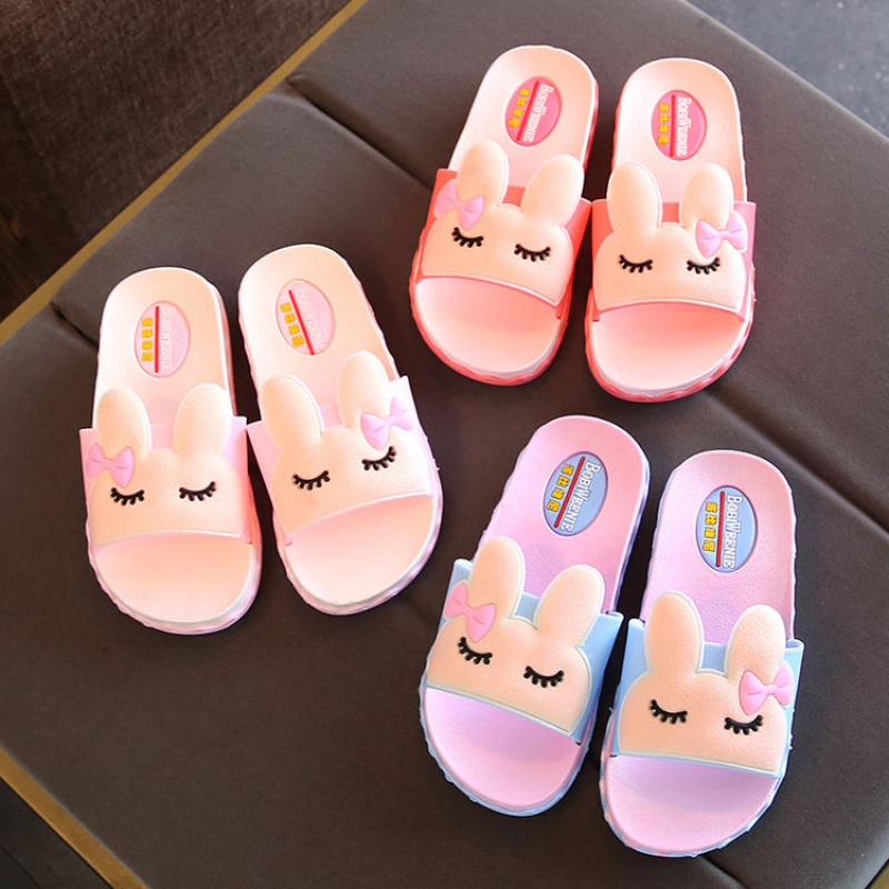 dép đi trong nhà mặc bunny trẻ em gái mới trẻ em mùa hè của nhà nhà và ngoài trời tắm chống trượt mềm đế giày làm cha