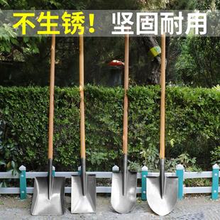 t品质德国铁锹农用锰钢加厚园艺挖土铁铲铁锨户外挖树大号铲子铁