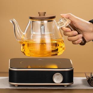 家用养生烧水煮茶器 加厚玻璃蒸煮一体煮茶壶泡茶壶电陶炉专用中式