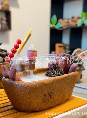 新品 Funny Incense Burner 有趣的香熏炉树脂工艺品桌面摆件