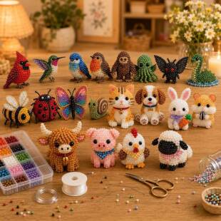 DIY Animal Beading Kit for Adults 可爱3D动物diy串珠工艺套装