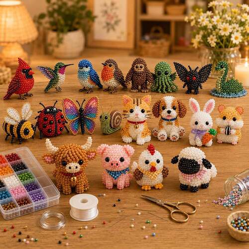 DIY Animal Beading Kit for Adults 可爱3D动物diy串珠工艺套装
